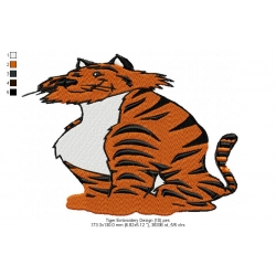 Tiger Embroidery Design 10